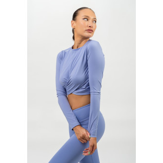 NEBBIA - Crop top s dlhým rukávom ELEVATED 468 (light purple)
