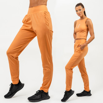 NEBBIA - Slim fit legíny s vreckami SLEEK 482 (orange)