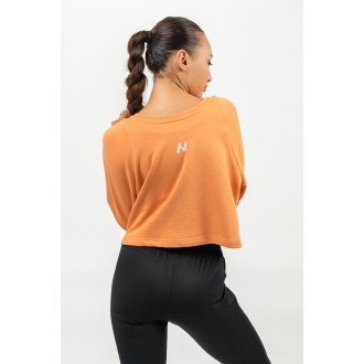 NEBBIA - Crop mikina GYM SPIRIT 483 (orange)