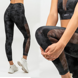 NEBBIA - Legíny so sieťkou vysokým pásom IMPACT 479 (black)