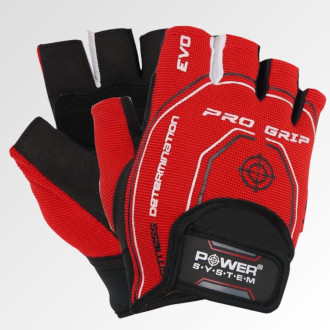 Power System - Rukavice do fitka PRO GRIP EVO PS-2260 (red)