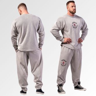 NEBBIA - Unisex oversized mikina bez kapucne SIGNATURE 797 (light grey)