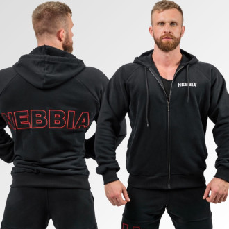 NEBBIA - Mikina na zips BEYOND ORDINARY 707 (black)