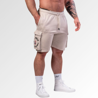 NEBBIA - Washed voľné cargo šortky LEGACY 787 (light grey)