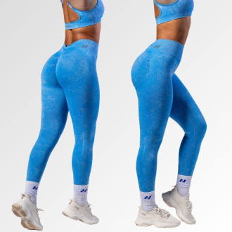 NEBBIA - Bezšvové legíny s vysokým pásom  MAXIMUM PUSH-UP 302 (blue)