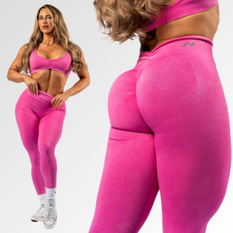 NEBBIA - Bezšvové legíny s vysokým pásom  MAXIMUM PUSH-UP 302 (pink)