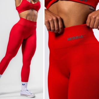 NEBBIA - Bezšvové legíny s vysokým pásom  MAXIMUM PUSH-UP 302 (red)