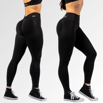 NEBBIA - Bezšvové legíny s vysokým pásom  MAXIMUM PUSH-UP 302 (black)
