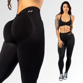 NEBBIA - Bezšvové legíny s vysokým pásom  MAXIMUM PUSH-UP 302 (black)