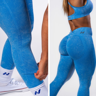 NEBBIA - Bezšvové push-up legíny s vysokým pásom TOTALLY SEAMLESS 303 (blue)