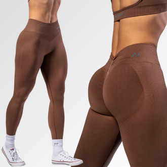 NEBBIA - Bezšvové push-up legíny s vysokým pásom TOTALLY SEAMLESS 303 (brown)