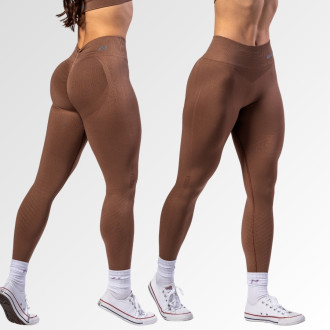 NEBBIA - Bezšvové push-up legíny s vysokým pásom TOTALLY SEAMLESS 303 (brown)