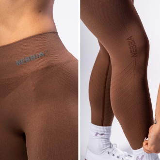 NEBBIA - Bezšvové push-up legíny s vysokým pásom TOTALLY SEAMLESS 303 (brown)