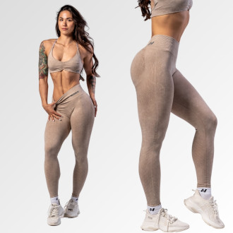 NEBBIA - Bezšvové push-up legíny s vysokým pásom TOTALLY SEAMLESS 303 (cream)