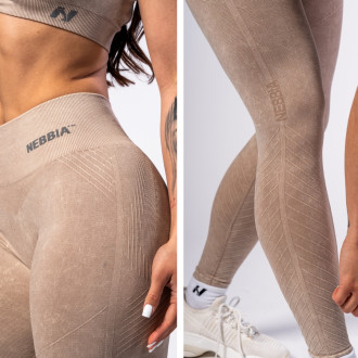 NEBBIA - Bezšvové push-up legíny s vysokým pásom TOTALLY SEAMLESS 303 (cream)