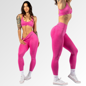 NEBBIA - Bezšvové push-up legíny s vysokým pásom TOTALLY SEAMLESS 303 (pink)