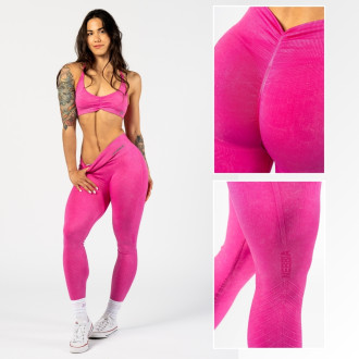 NEBBIA - Bezšvové push-up legíny s vysokým pásom TOTALLY SEAMLESS 303 (pink)