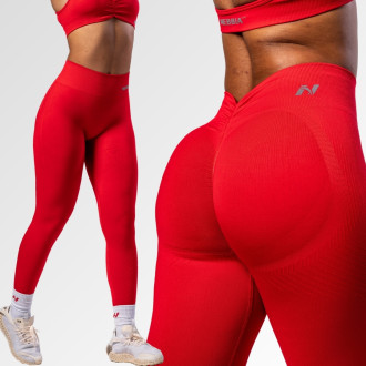 NEBBIA - Bezšvové push-up legíny s vysokým pásom TOTALLY SEAMLESS 303 (red)
