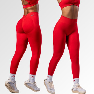 NEBBIA - Bezšvové push-up legíny s vysokým pásom TOTALLY SEAMLESS 303 (red)