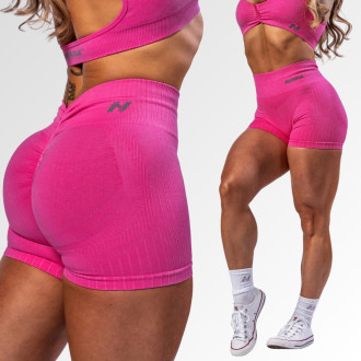 NEBBIA - Bezšvové push-up šortky s vysokým pásom TOTALLY SEAMLESS 304 (pink)