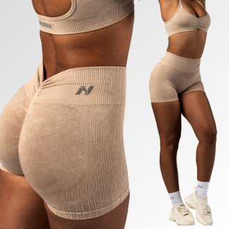 NEBBIA - Bezšvové push-up šortky s vysokým pásom TOTALLY SEAMLESS 304 (cream)