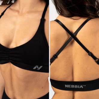NEBBIA - Športová podprsenka so strednou podporou TOTALLY SEAMLESS 305 (black)