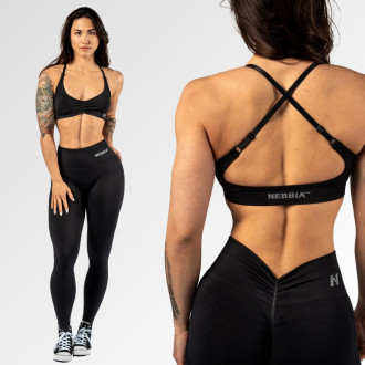 NEBBIA - Športová podprsenka so strednou podporou TOTALLY SEAMLESS 305 (black)