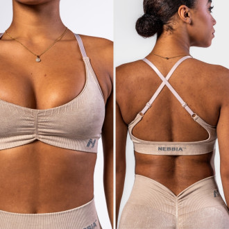 NEBBIA - Športová podprsenka so strednou podporou TOTALLY SEAMLESS 305 (cream)