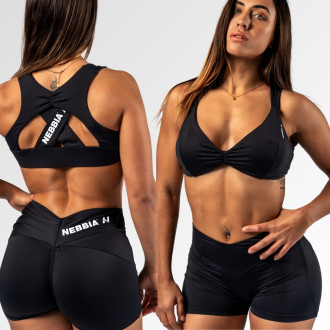 NEBBIA - Športová podprsenka STRONG BEAUTY 424 (black)