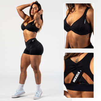 NEBBIA - Športová podprsenka STRONG BEAUTY 424 (black)