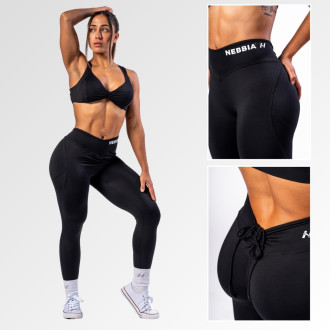 NEBBIA - Tvarujúce legíny so šnurovaním OWN YOUR POWER 426 (black)