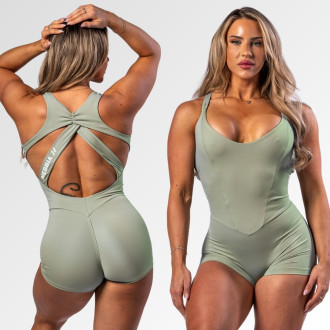 NEBBIA  - Tvarujúci športový overal STRONG BEAUTY 427 (light green)