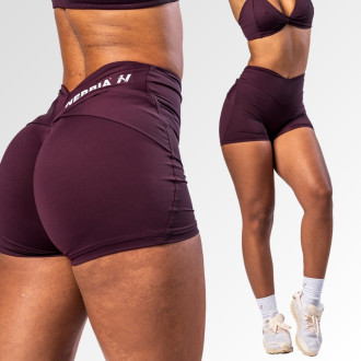 NEBBIA - Tvarujúce šortky s V-shaped pásom STRONG BEAUTY 428 (dark red)