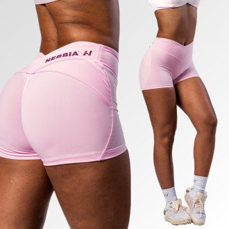NEBBIA - Tvarujúce šortky s V-shaped pásom STRONG BEAUTY 428 (pink)
