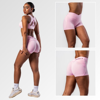 NEBBIA - Tvarujúce šortky s V-shaped pásom STRONG BEAUTY 428 (pink)