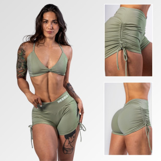 NEBBIA  - Push-up šortky so šnurovaním OWN YOUR POWER 429 (light green)