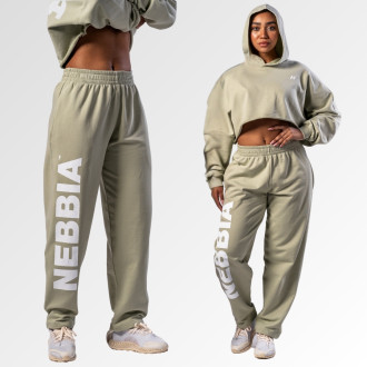 NEBBIA  - Voľné baggy tepláky BOYFRIEND STYLE 432 (light green)
