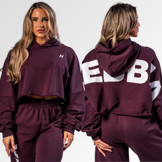 NEBBIA  - Oversized mikina s kapucňou OWN YOUR POWER 433 (dark red)