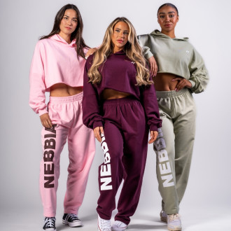 NEBBIA  - Oversized mikina s kapucňou OWN YOUR POWER 433 (dark red)