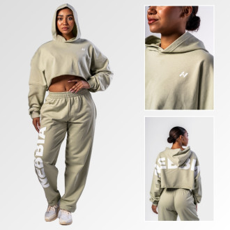 NEBBIA  - Oversized mikina s kapucňou OWN YOUR POWER 433 (light green)