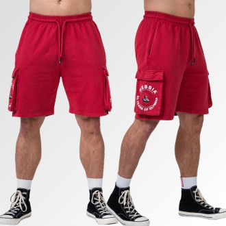 NEBBIA - Washed voľné cargo šortky LEGACY 787 (red)
