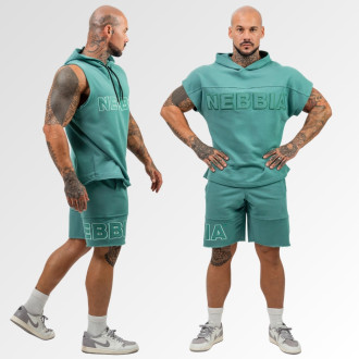 NEBBIA - Pánske šortky s logom Mr.Olympia 713 (green)
