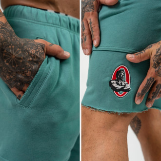 NEBBIA - Pánske šortky s logom Mr.Olympia 713 (green)