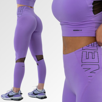 NEBBIA - Fitness legíny s vysokým pásom 443 (lila)