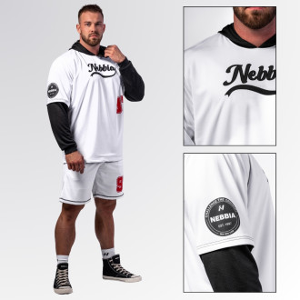 NEBBIA - Tričko s kapucňou PLAY BIG 376 (white)