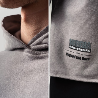 NEBBIA - Pánska oversized mikina NO BS 371 (light grey)