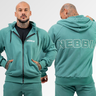 NEBBIA - Pánska športová mikina 707 (green)