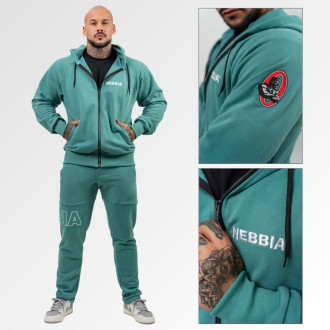 NEBBIA - Pánska športová mikina 707 (green)