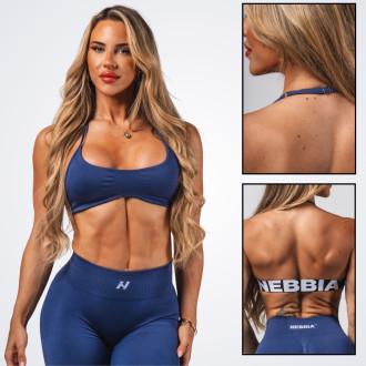 NEBBIA - Bezšvová športová podprsenka FLOW SEAMLESS 495 (blue)