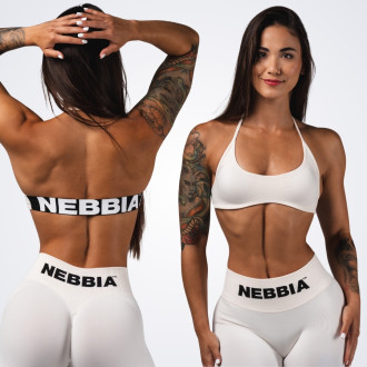 NEBBIA - Bezšvová športová podprsenka FLOW SEAMLESS 495 (cream)